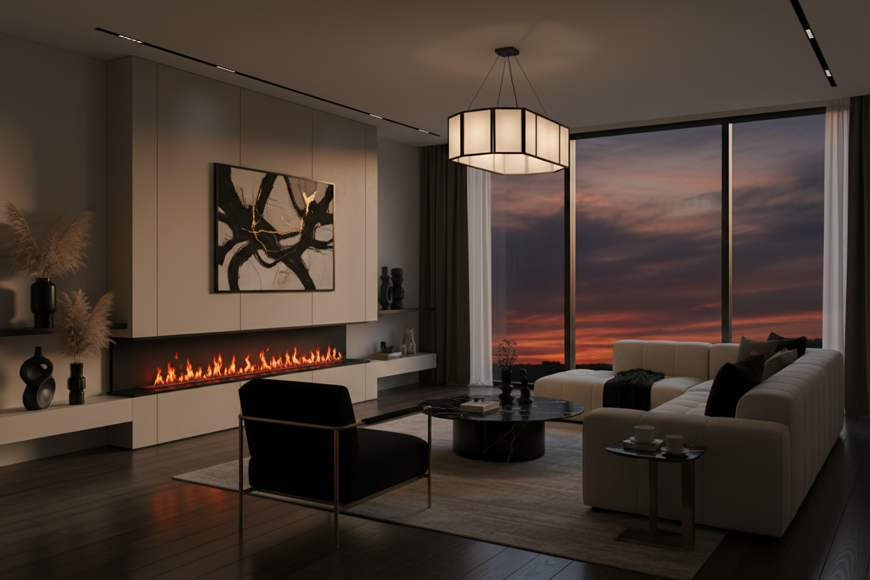 again but change the chandelier and darker sunset