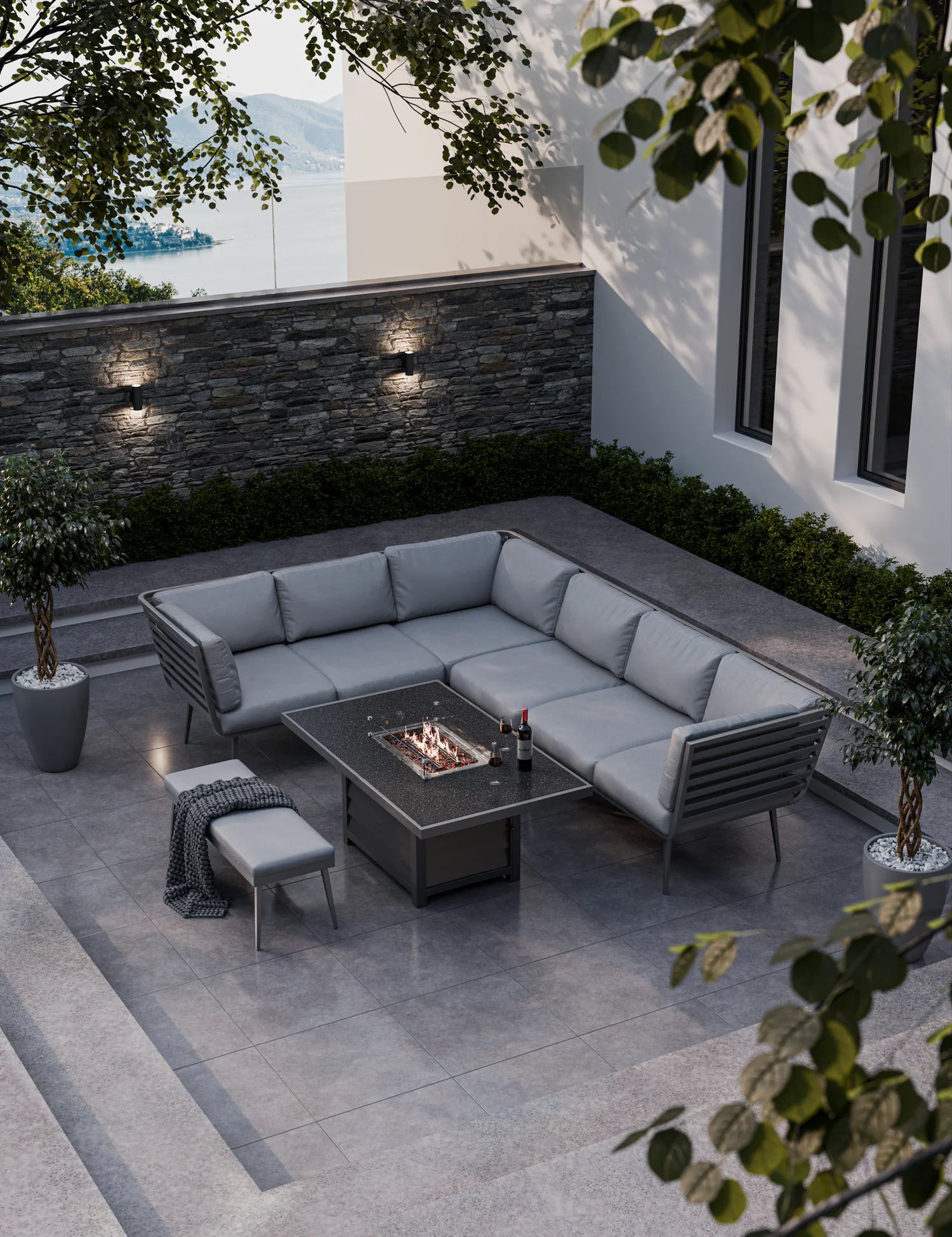 Mill Meadow Outdoor Sofa Set with Fire Pit DEMO