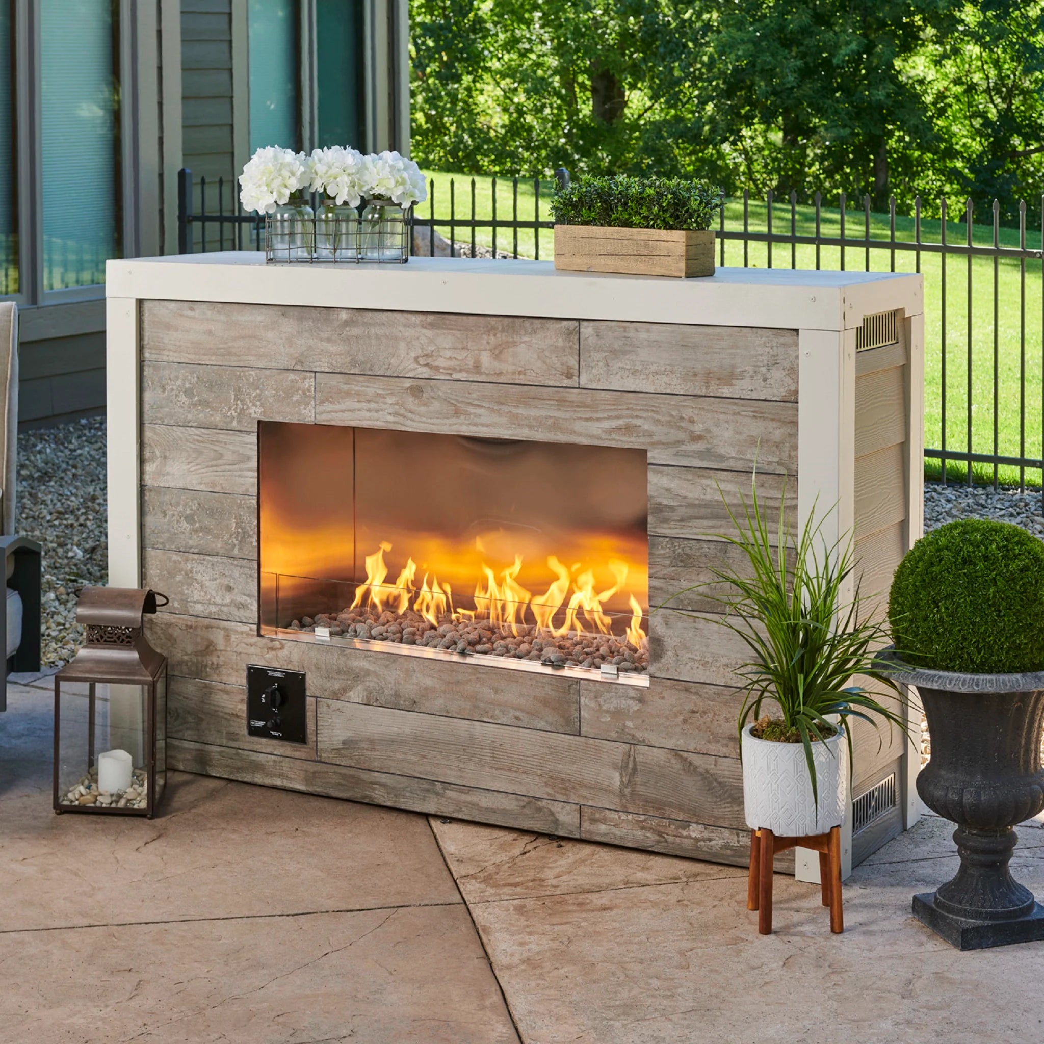 Rockaway Designs Linear Outdoor Gas Fireplace DEMO